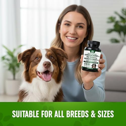Liver Support for Dogs  30 Count  Dog Liver Supplement with S adenosyl L methionine  SAM e   & Silybum  Milk Thistle  Supplement for Large Dog  Third Party Tested & Non GMO   30 Chewable Tablets