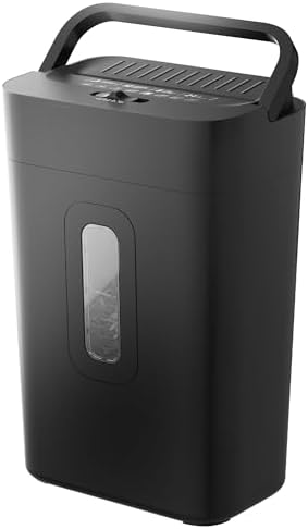 Locksworth 8 Sheet Paper Shredder  4 23 Gallon Cross Cut Shredder for Home Office  P 4 High Security Shredders for Credit Card Staple Clip  Portable Handle Design
