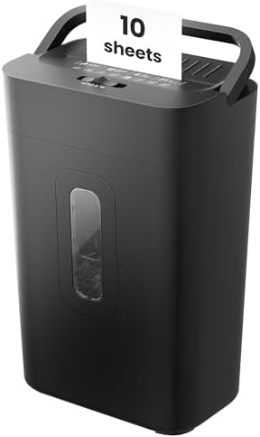 Locksworth 8 Sheet Paper Shredder  4 23 Gallon Cross Cut Shredder for Home Office  P 4 High Security Shredders for Credit Card Staple Clip  Portable Handle Design