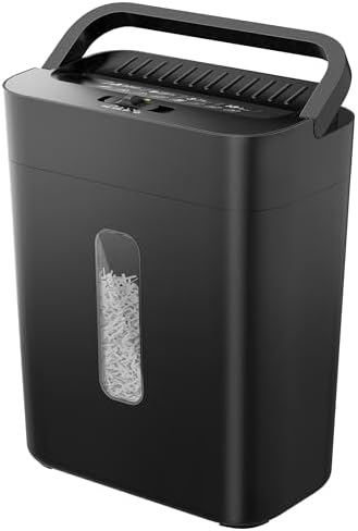 Locksworth 8 Sheet Paper Shredder  4 23 Gallon Cross Cut Shredder for Home Office  P 4 High Security Shredders for Credit Card Staple Clip  Portable Handle Design