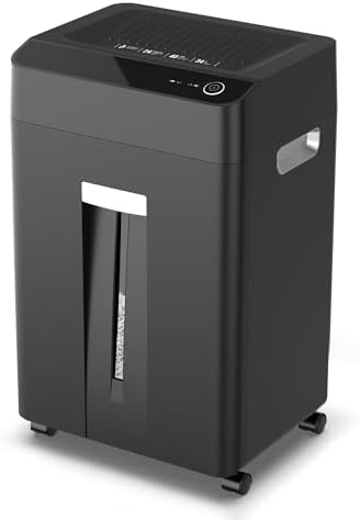 Locksworth 8 Sheet Paper Shredder  4 23 Gallon Cross Cut Shredder for Home Office  P 4 High Security Shredders for Credit Card Staple Clip  Portable Handle Design