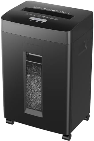 Locksworth 8 Sheet Paper Shredder  4 23 Gallon Cross Cut Shredder for Home Office  P 4 High Security Shredders for Credit Card Staple Clip  Portable Handle Design