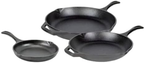 Lodge Chef Collection 3pc Set  8   10  & 12 Skillet 