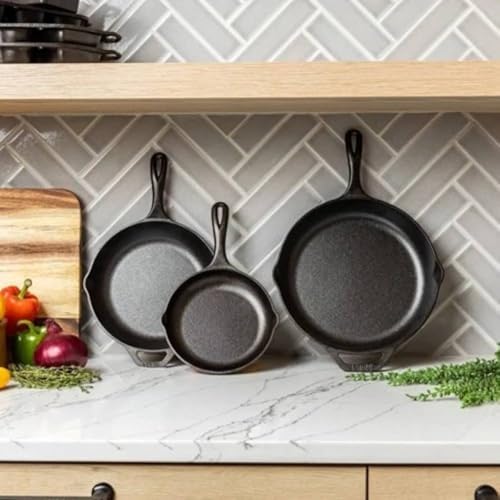 Lodge Chef Collection 3pc Set  8   10  & 12 Skillet 