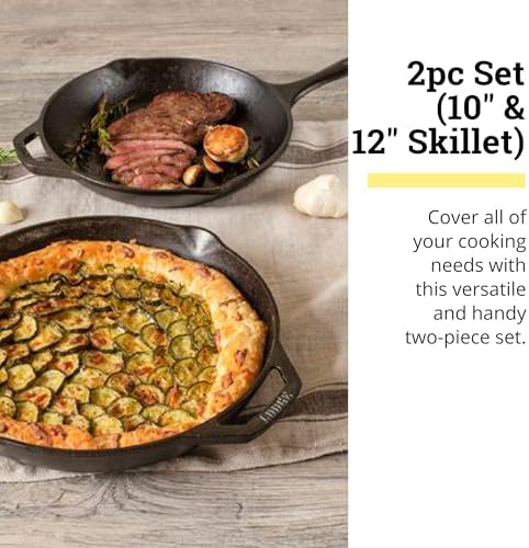 Lodge Chef Collection 2pc Set  10 & 12 Skillet 