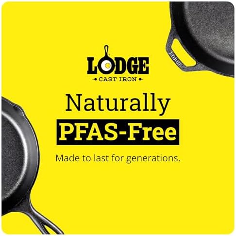 Lodge Seasoned Cast Iron Skillet 12 Inches   Quality Frying Pan for the Stove  Oven  Grill & Campfire   Includes Silicone Hot Handle Holder   Non Toxic  Nonstick & Long Lasting