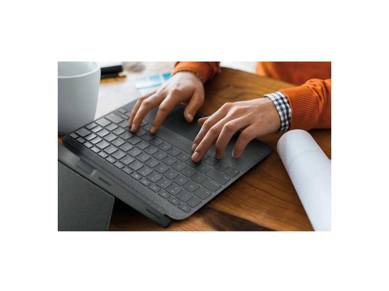 Logitech Combo Touch  Detachable iPad Keyboard Case  10th gen and A16  with Large Precision Trackpad  Full Size Backlit Keyboard  and Smart Connector Technology  Oxford Gray