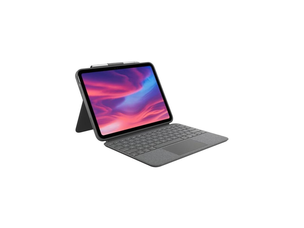 Logitech Combo Touch  Detachable iPad Keyboard Case  10th gen and A16  with Large Precision Trackpad  Full Size Backlit Keyboard  and Smart Connector Technology  Oxford Gray