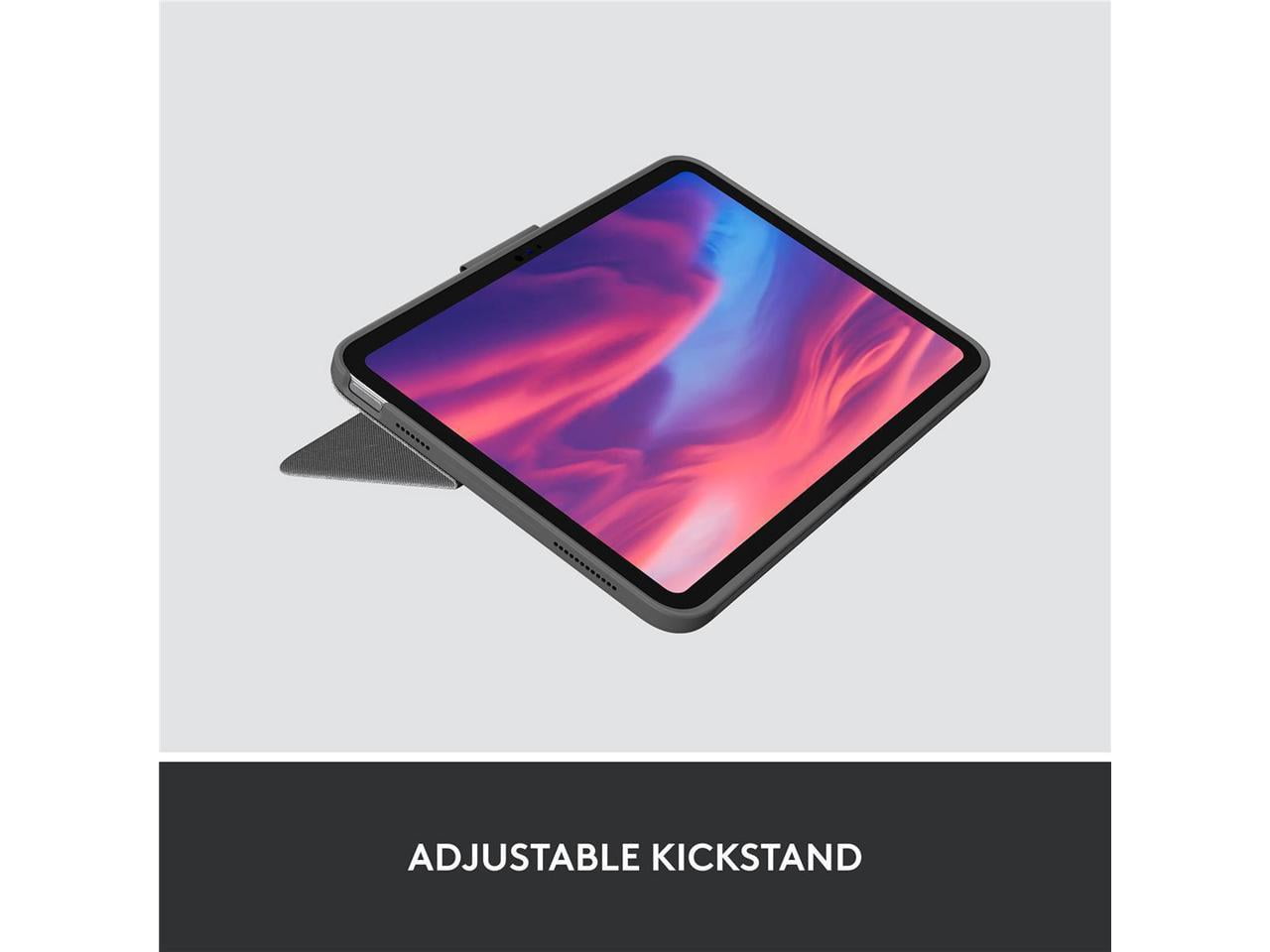 Logitech Combo Touch  Detachable iPad Keyboard Case  10th gen and A16  with Large Precision Trackpad  Full Size Backlit Keyboard  and Smart Connector Technology  Oxford Gray