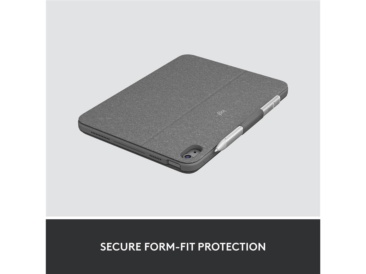 Logitech Combo Touch  Detachable iPad Keyboard Case  10th gen and A16  with Large Precision Trackpad  Full Size Backlit Keyboard  and Smart Connector Technology  Oxford Gray
