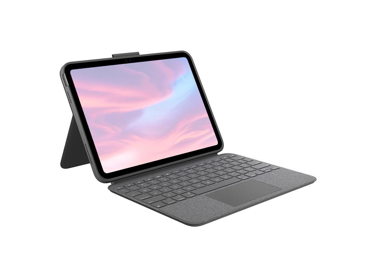 Logitech Combo Touch  Detachable iPad Keyboard Case  10th gen and A16  with Large Precision Trackpad  Full Size Backlit Keyboard  and Smart Connector Technology  Oxford Gray