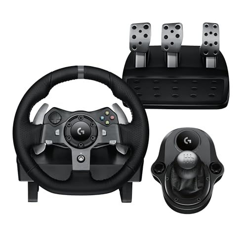 Logitech G29 Driving Force Racing Wheel and Pedals  Force Feedback  Real Leather   Logitech G Driving Force Shifter   For PS5  PS4 and PC  Mac   Black