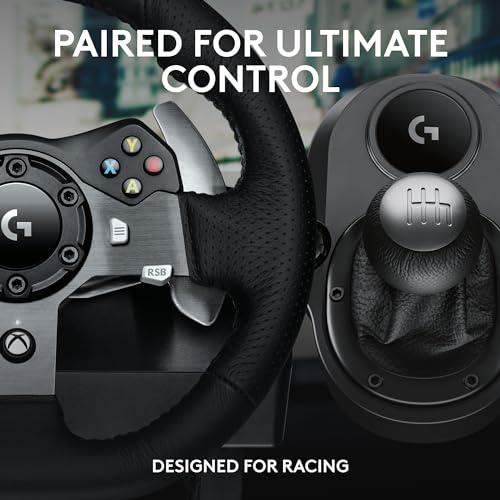 Logitech G29 Driving Force Racing Wheel and Pedals  Force Feedback  Real Leather   Logitech G Driving Force Shifter   For PS5  PS4 and PC  Mac   Black