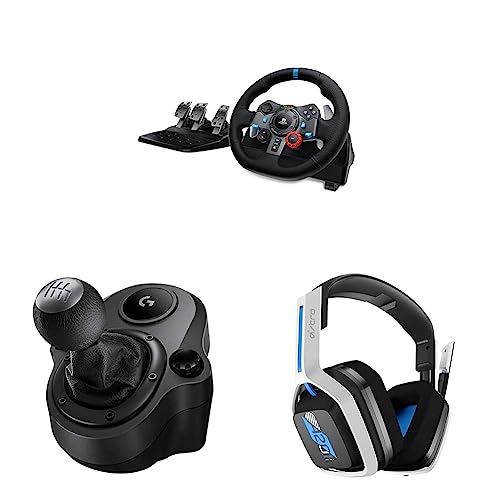 Logitech G29 Driving Force Racing Wheel and Pedals  Force Feedback  Real Leather   Logitech G Driving Force Shifter   For PS5  PS4 and PC  Mac   Black