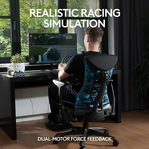 Logitech G29 Driving Force Racing Wheel and Floor Pedals  Real Force Feedback  Stainless Steel Paddle Shifters  Leather Steering Wheel Cover for PS5  PS4  PC  Mac   Black