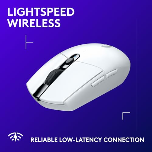 Logitech G305 LIGHTSPEED Wireless Gaming Mouse  Hero 12K Sensor  12 000 DPI  Lightweight  6 Programmable Buttons  250h Battery Life  On Board Memory  PC/Mac   White