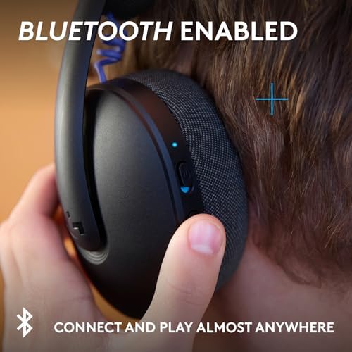 Logitech G Auriculares inalámbricos Bluetooth 325 Lightspeed para juegos, comodidad durante todo el día, micrófono integrado con reducción de ruido, audio de 24 bits, duración de la batería de más de 24 horas, para PC, PlayStation, Switch, móvil, negro