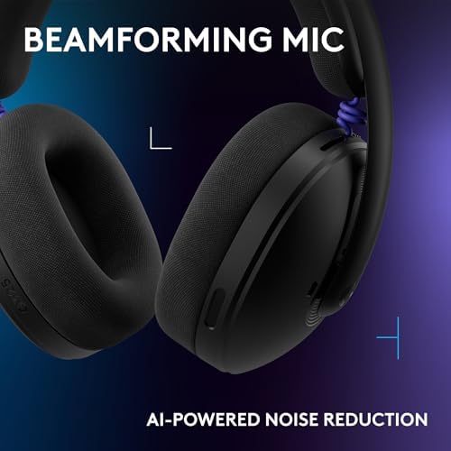 Logitech G Auriculares inalámbricos Bluetooth 325 Lightspeed para juegos, comodidad durante todo el día, micrófono integrado con reducción de ruido, audio de 24 bits, duración de la batería de más de 24 horas, para PC, PlayStation, Switch, móvil, negro