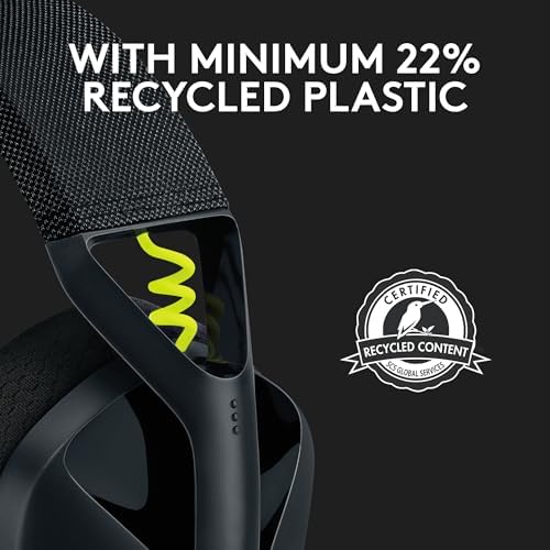 Logitech G435 Lightspeed & Bluetooth Wireless Gaming Headset   Lightweight Over Ear Headphones  Built in mics  18h Battery  Dolby Atmos  PC  PS4  PS5  Nintendo Switch/Switch 2  Mobile   Black