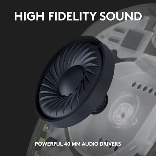 Logitech G435 Wireless Gaming Headset   Lightspeed   Bluetooth  Ultra Light  Beamforming Mics  40mm Drivers  Low Latency  USB Receiver  Memory Foam Earcups  PC/PS5/PS4/Switch  Black  Bulk Packaging