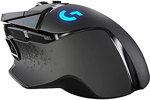 Logitech G502 Lightspeed Wireless Gaming Mouse with Hero 25K Sensor  PowerPlay Compatible  Tunable Weights and Lightsync RGB   Black