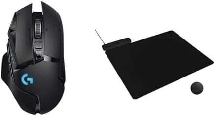 Logitech G502 Lightspeed Wireless Gaming Mouse with Hero 25K Sensor  PowerPlay Compatible  Tunable Weights and Lightsync RGB   Black