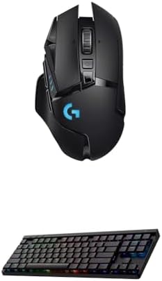 Logitech G502 Lightspeed Wireless Gaming Mouse with Hero 25K Sensor  PowerPlay Compatible  Tunable Weights and Lightsync RGB   Black