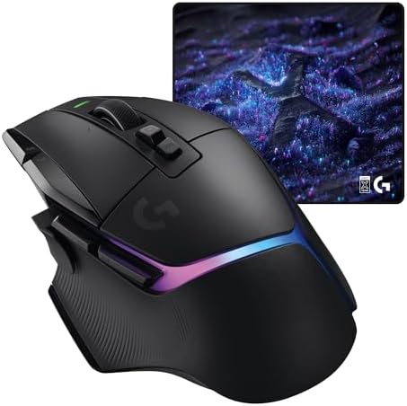 Logitech G502 X Plus Wireless Gaming Mouse  Optical Switches  LIGHTSYNC RGB  13 Buttons  Infinite Scroll Toggle  <130 hr Battery Life  USB C  PowerPlay Wireless Charging Capable  for PC/MacOS   Black
