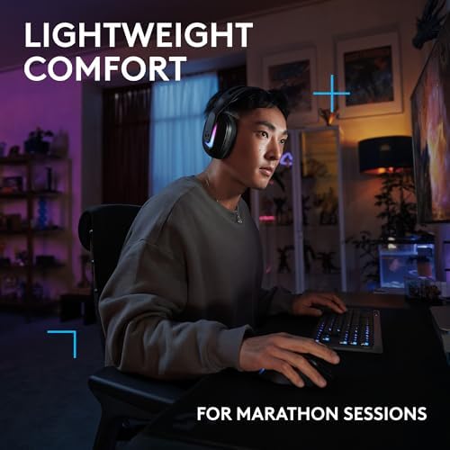 Logitech G522 Lightspeed Wireless Gaming Headset  Full Band Mic  Advanced Audio  Tri Connect  Lightspeed  Bluetooth  USB A to C   LIGHTSYNC RGB  for PC & Nintendo Switch/Switch 2   Black