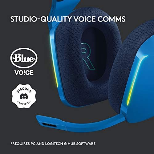 Logitech - Auriculares inalámbricos G733 Lightspeed para juegos, con diadema de suspensión, Lightsync RGB, tecnología de micrófono Blue VO!CE y controladores de audio PRO-G, color negro