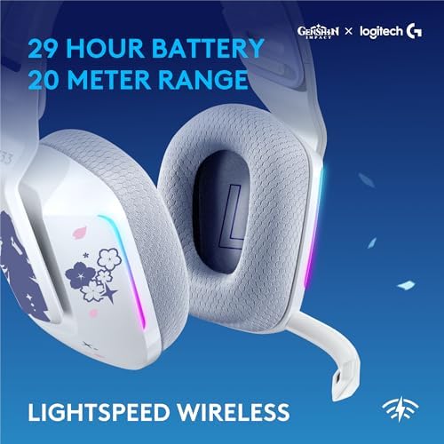 Logitech - Auriculares inalámbricos G733 Lightspeed para juegos, con diadema de suspensión, Lightsync RGB, tecnología de micrófono Blue VO!CE y controladores de audio PRO-G, color negro