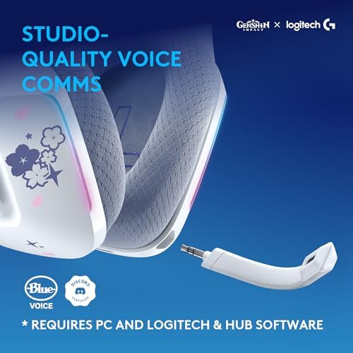 Logitech - Auriculares inalámbricos G733 Lightspeed para juegos, con diadema de suspensión, Lightsync RGB, tecnología de micrófono Blue VO!CE y controladores de audio PRO-G, color negro