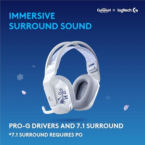 Logitech - Auriculares inalámbricos G733 Lightspeed para juegos, con diadema de suspensión, Lightsync RGB, tecnología de micrófono Blue VO!CE y controladores de audio PRO-G, color negro