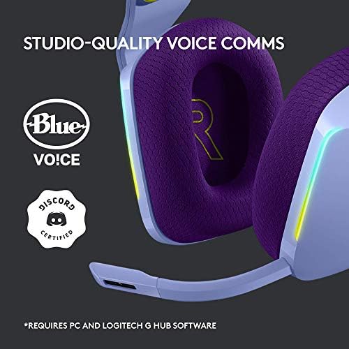 Logitech - Auriculares inalámbricos G733 Lightspeed para juegos, con diadema de suspensión, Lightsync RGB, tecnología de micrófono Blue VO!CE y controladores de audio PRO-G, color negro