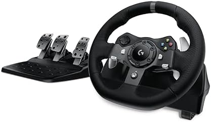 Logitech G920 Driving Force Racing Wheel and Floor Pedals  Real Force Feedback  Stainless Steel Paddle Shifters  Leather Steering Wheel Cover for Xbox Series X S  Xbox One  PC  Mac   Black
