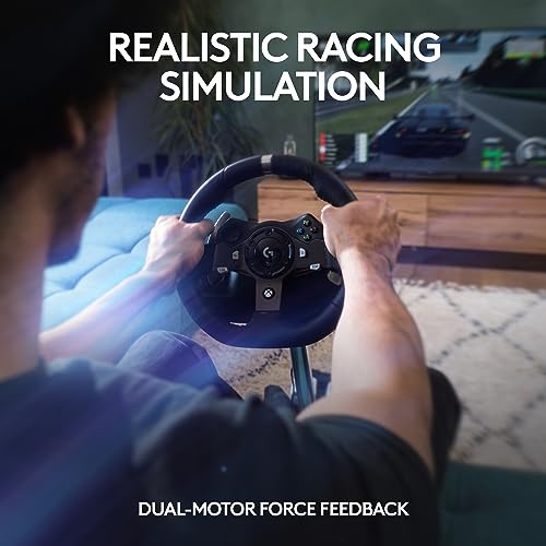 Logitech G920 Driving Force Racing Wheel and Floor Pedals  Real Force Feedback  Stainless Steel Paddle Shifters  Leather Steering Wheel Cover for Xbox Series X S  Xbox One  PC  Mac   Black