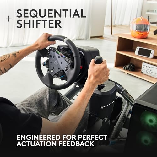 Logitech G923 Racing Wheel and Pedals  TRUEFORCE Force Feedback   Logitech G Driving Force Shifter   Real Leather  For PS5  PS4  PC  Mac   Black