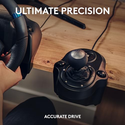 Logitech G923 Racing Wheel and Pedals  TRUEFORCE Force Feedback  Real Leather   Logitech G Driving Force Shifter   Xbox X S  Xbox One  PC  Mac   Black