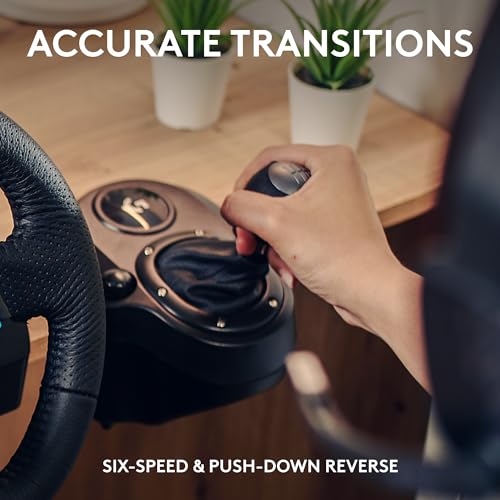 Logitech G923 Racing Wheel and Pedals  TRUEFORCE Force Feedback   Logitech G Driving Force Shifter   Real Leather  For PS5  PS4  PC  Mac   Black