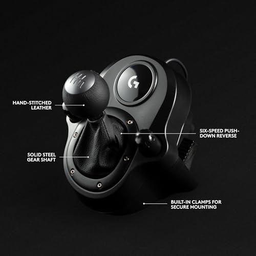 Logitech G923 Racing Wheel and Pedals  TRUEFORCE Force Feedback   Logitech G Driving Force Shifter   Real Leather  For PS5  PS4  PC  Mac   Black