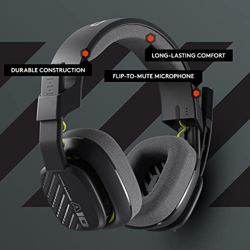 Logitech G Astro A10 Gen 2 Cross Platform Wired Gaming Headset for PlayStation 5/4  Xbox S X  Nintendo Switch  PC  3 5mm Headphone Jack  32mm Drivers  Flip to Mute Mic  Over Ear   Black/Xbox Edition