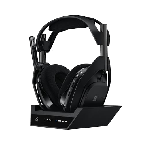 Logitech G Astro A50 X Omni Platform Wireless Gaming Headset   Base Station for PS5  Xbox  PC  PLAYSYNC Video & Audio Switcher  HDMI 2 1 4K 120Hz VRR  <24 bit/48 kHz  24hr Battery  2 4GHz & BT   Black