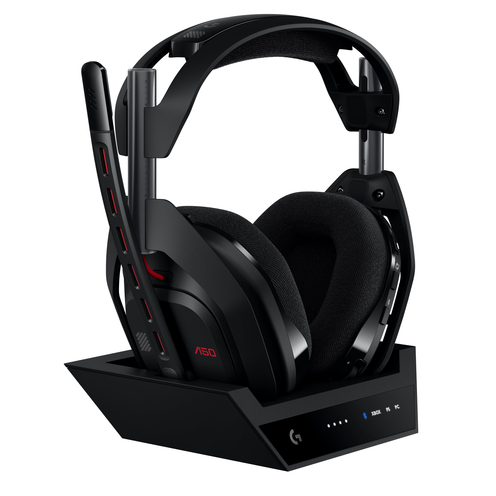 Logitech G Astro A50 LIGHTSPEED Wireless Gaming Headset   Base Station  Gen 5   PRO G GRAPHENE  3 System Switching  USB C to Xbox  PS5  PC/Mac or Nintendo Switch  Bluetooth   Black