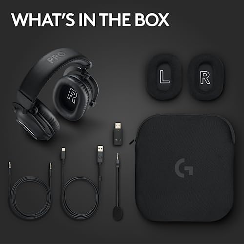 Logitech G PRO X 2 Lightspeed Wireless Gaming Headset  Wireless Gaming Headphones with Mic  50mm Graphene Drivers  2 02 0 7 1 Surround  Bluetooth/USB/3 5mm Aux  for PS4/PS5/PC/Nintendo Switch   Black