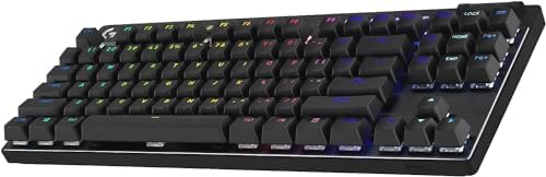 Logitech G PRO X 60 Lightspeed Wireless Gaming Keyboard  Ultra Compact TKL 60  Mechanical Keyboard for Windows PC  LIGHTSYNC RGB  Dual Shot PBT Keycaps  GX Optical Linear Switches   White