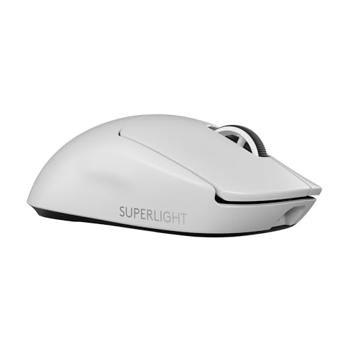 Logitech G PRO X SUPERLIGHT 2 Wireless Gaming Mouse  60g Pro Grade with 5 Programmable Buttons  44k DPI Sensor  8kHz Report Rate  USB C Charging for PC/Mac   White