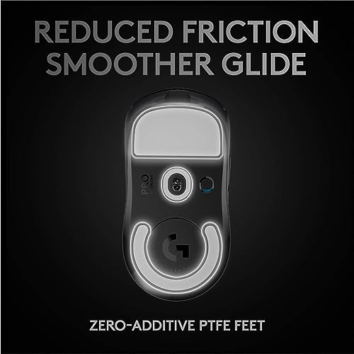 Logitech G PRO X SUPERLIGHT Wireless Gaming Mouse  Ultra Lightweight  HERO 25K Sensor  25 600 DPI  5 Programmable Buttons  Long Battery Life  Compatible with PC / Mac   Black