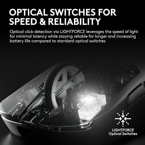 Logitech G PRO X SUPERLIGHT 2 Wireless Gaming Mouse  60g Pro Grade with 5 Programmable Buttons  44k DPI Sensor  8kHz Report Rate  USB C Charging for PC/Mac   Black