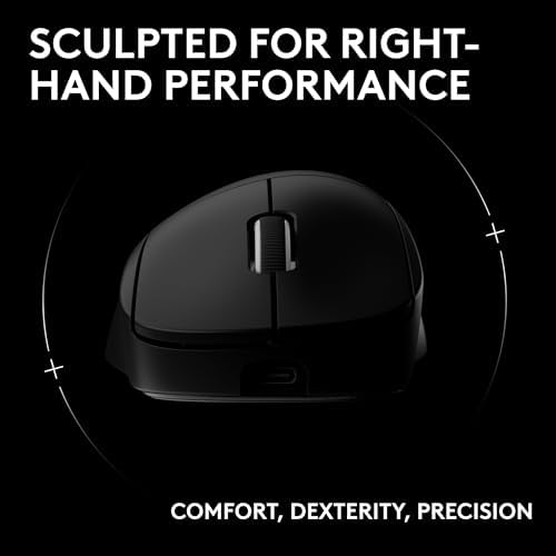 Logitech G PRO X SUPERLIGHT 2 Wireless Gaming Mouse  60g Pro Grade with 5 Programmable Buttons  44k DPI Sensor  8kHz Report Rate  USB C Charging for PC/Mac   Black