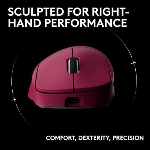 Logitech G PRO X SUPERLIGHT 2 Wireless Gaming Mouse  60g Pro Grade with 5 Programmable Buttons  44k DPI Sensor  8kHz Report Rate  USB C Charging for PC/Mac   Black